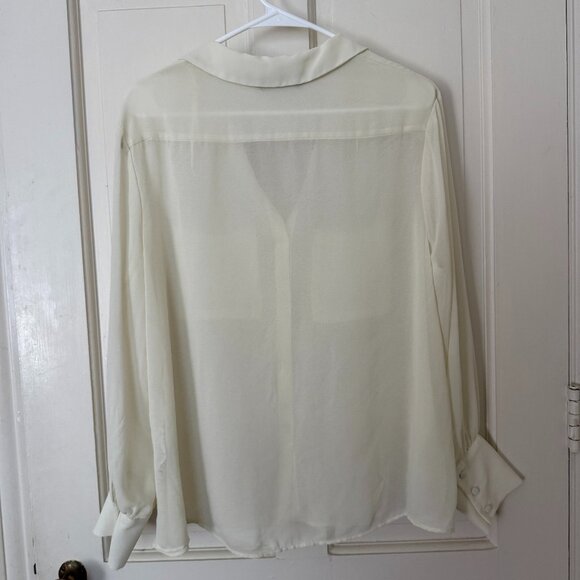 Zara Cream Button Down Shirt - Picture 2 of 10